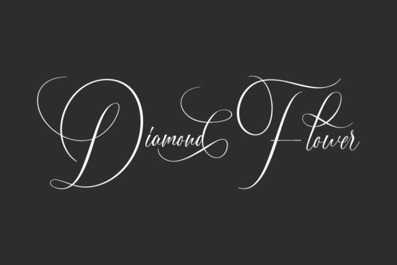 Diamond Flower: Elevating Your Designs with a Delicate Script